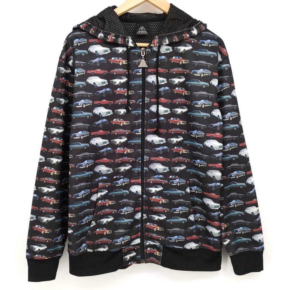 Upper Playground Classic Car All Over Print Hoodie Jacket Dennis Kennedy Men's S
